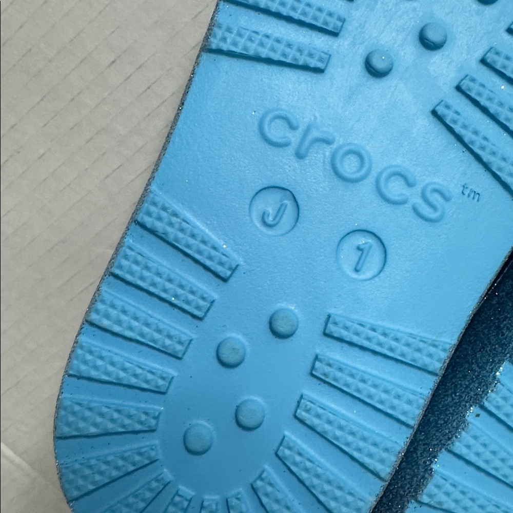 NWT CROCS kids Classic Fisherman Glitter Mist
Sparkly Blue Sandals size US J2 - Picture 10 of 10